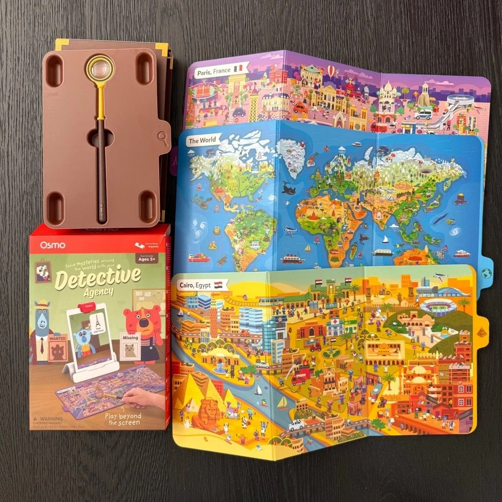Osmo Detective Agency Game Maps & Magnifier NEW No Base Included Ages 5+‎